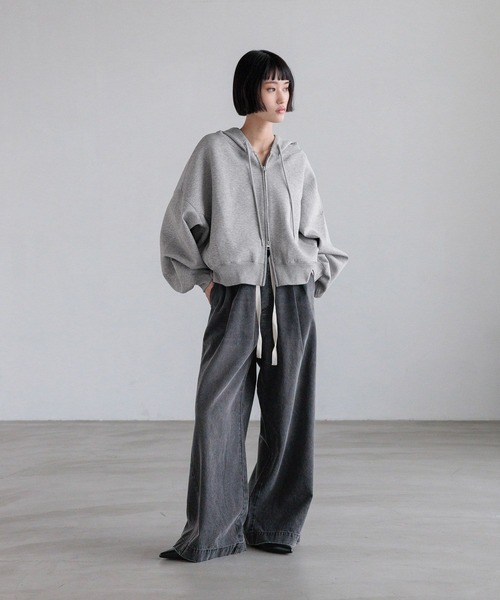 ワイドパンツ ジーンズ デニム デニムパンツ イージーバギーデニム　601067 レディースの画像