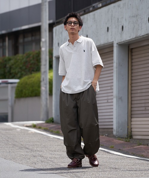 「U.S. POLO ASSN.」 半袖ポロシャツ LARGE ライトグレー メンズ_画像5