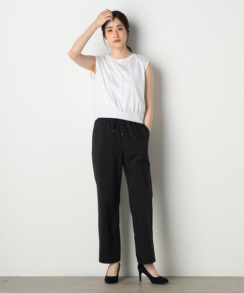 「COMME CA ISM」 イージーパンツ LARGE キャメル レディース_画像2