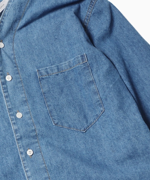 「ROOPTOKYO」 長袖ブラウス L ブルー レディース_画像8