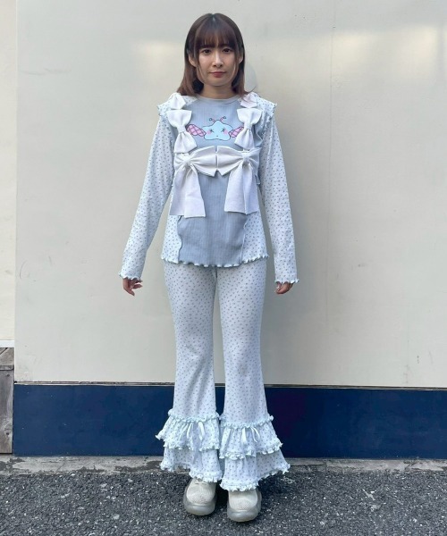 Candy Stripper　GARDEN FLARE パンツ　ヘザーグレー Candy Stripper（キャンディーストリッパー） パンツ GARDEN FLARE