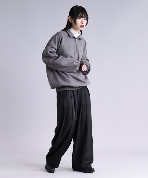 Ellno Loset（エルノロゼット） ワイドパンツ スラックス センター