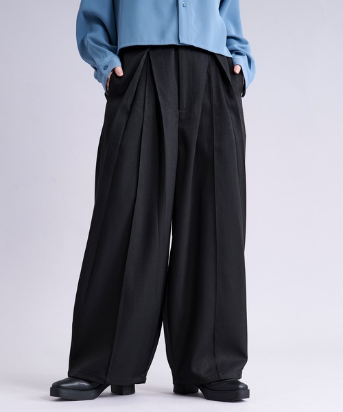 lemontéa オリジナルスラックス スーツスタイルMARUTOMI スラックス メンズ 裾上げ済 洗える