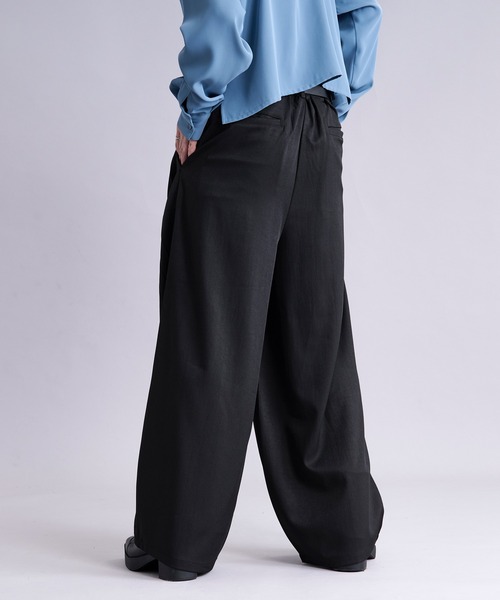 Ellno Loset（エルノロゼット） ワイドパンツ スラックス センター