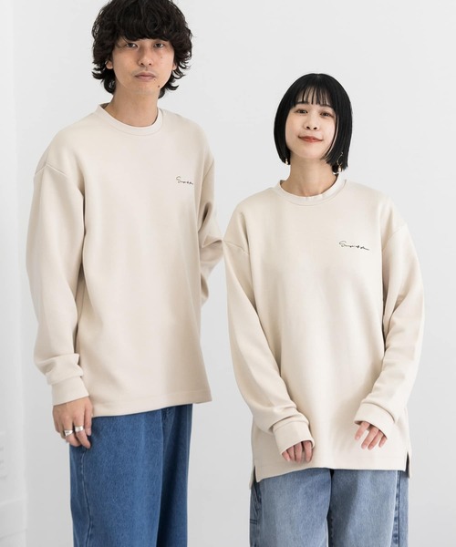 「SENSE OF PLACE by URBAN RESEARCH」 長袖Tシャツ MEDIUM ライトグレー メンズ_画像2
