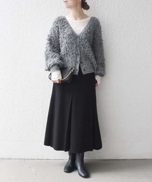 「SHIPS any」 スカート 36 ネイビー レディース_画像3