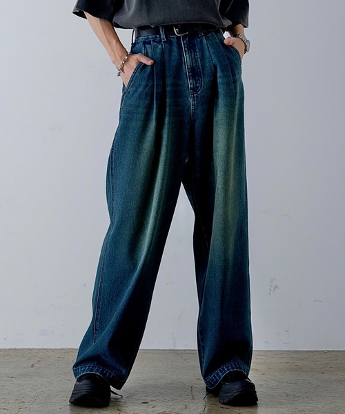 「INTER FACTORY」 デニムパンツ SMALL ブルー メンズ_画像7