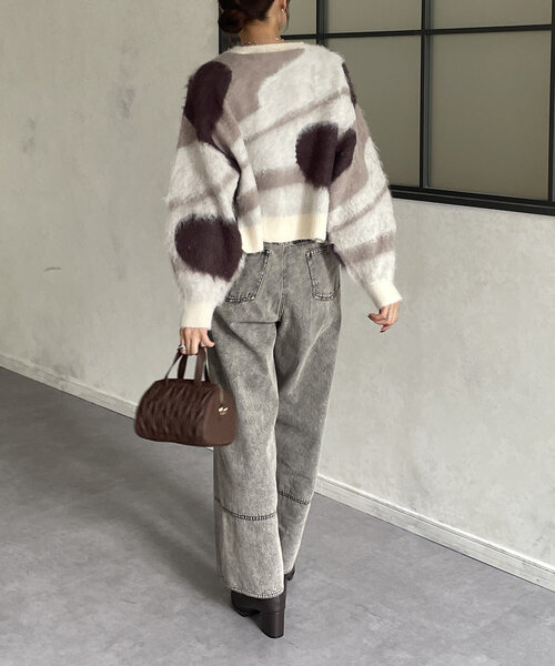 「Thevon」 長袖ニット FREE アイボリー レディース_画像7