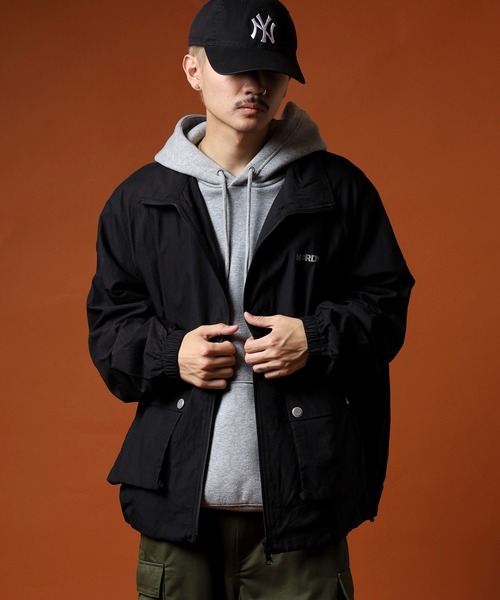 「NERDY」 ナイロンブルゾン SS パープル メンズ_画像5