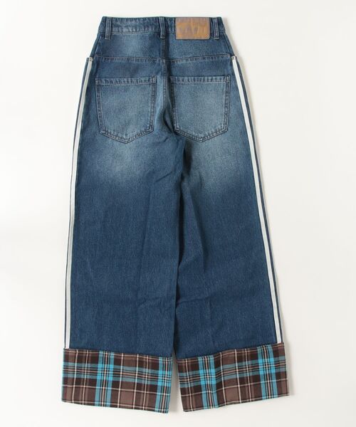 adidas（アディダス） ジーンズ デニム デニムパンツ チェック シーム