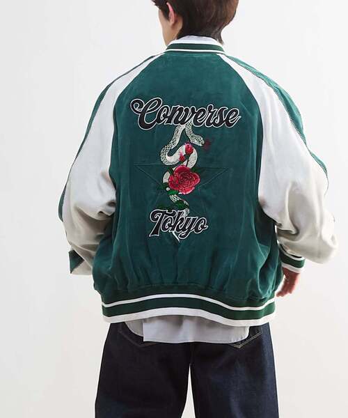 CONVERSE TOKYO スカジャン VINTAGE SATIN SOUVENIR JACKET レディース