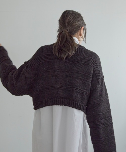 「ACYM」 長袖ニット FREE ブラック レディース_画像5