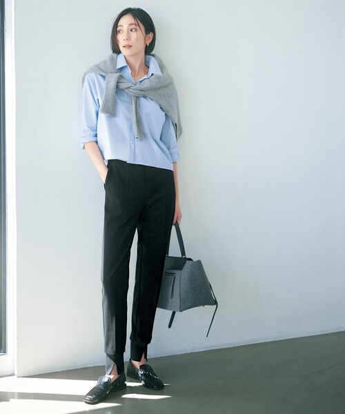 「UNFILO」 イージーパンツ MEDIUM ネイビー レディース_画像9