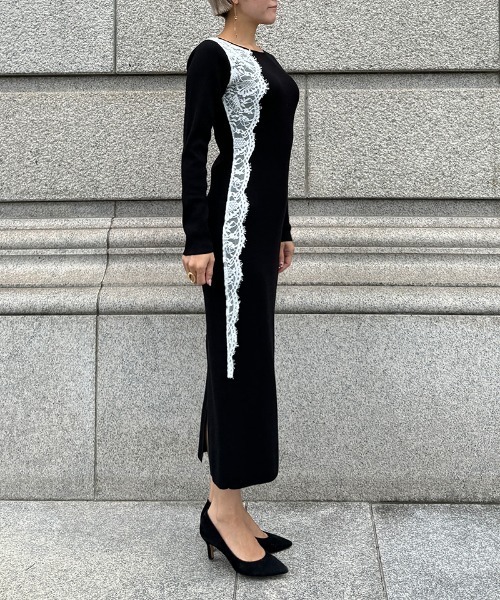 「JENNE」 ニットワンピース SMALL ブルー レディースの画像