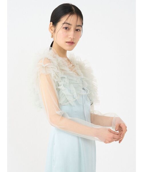 新品【LAGUNAMOON】☆*:.。. パフスリーブ ボレロ ドレス。.:*☆ LAGUNAMOON（ラグナムーン） ドレス LADYチュールボレロキャミ