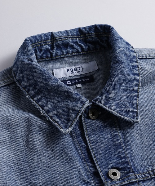 デニムジャケット gジャン FDMTL/ファンダメンタル/PLEATS DENIM JACKET 10YR　WASH メンズ レディースの画像
