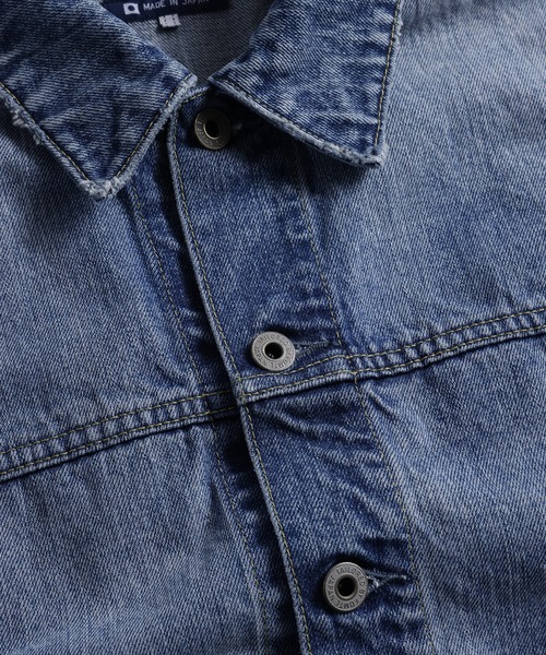 デニムジャケット gジャン FDMTL/ファンダメンタル/PLEATS DENIM JACKET 10YR　WASH メンズ レディースの画像