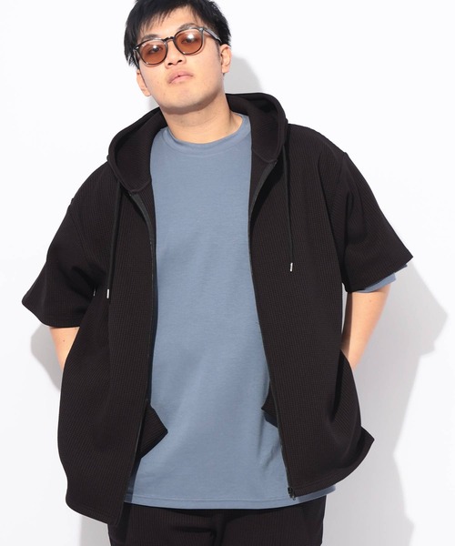 B＆T CLUB（ビーティークラブ） パーカー パーカー 半袖 メンズ 大きい
