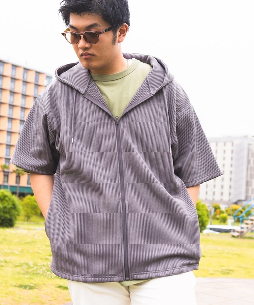 B＆T CLUB（ビーティークラブ） パーカー パーカー 半袖 メンズ 大きい