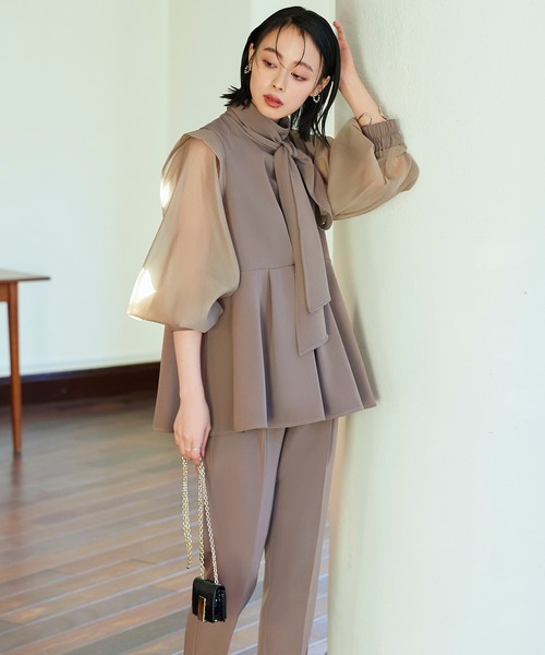 「RUIRUE BOUTIQUE」 セットアップ M モカ レディース