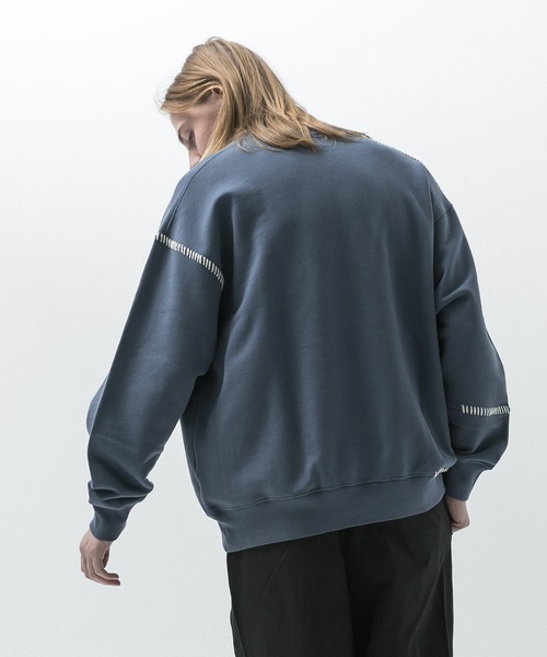 「SLICK」 スウェットカットソー 3 ライトグレー メンズ_画像3