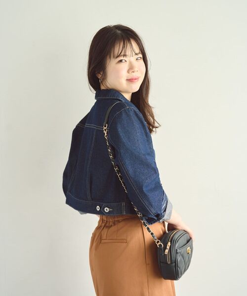 cohina(コヒナ)／ノーカラーデニムジャケット COHINA（コヒナ） デニムジャケット ONE SIZE ベージュ レディース
