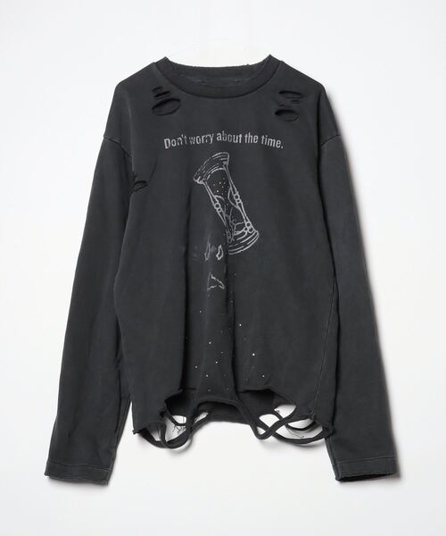 「GRANCY」 スウェットカットソー L ブラック メンズ