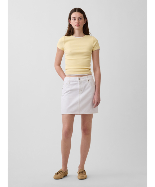 GAP（ギャップ） デニムスカート デニム ミニスカート ホワイト