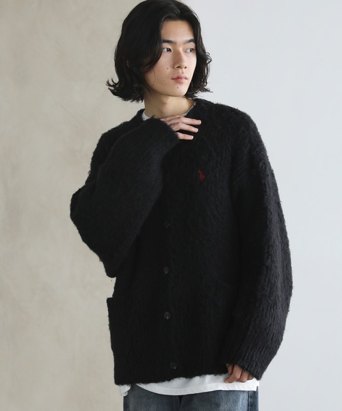 「U.S. POLO ASSN.」 ニットカーディガン S オフホワイト メンズ_画像2