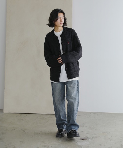 「U.S. POLO ASSN.」 ニットカーディガン S オフホワイト メンズ_画像8