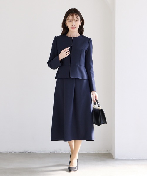 AIMER（エメ） パーティードレス ワンピース 胸元タックデザイン袖付き