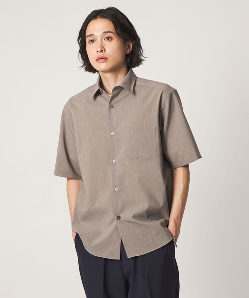 シャツ ハイツイスト リラックス レギュラーカラーシャツ-吸水速乾・通気性-「A DAY IN THE LIFE」 メンズの画像
