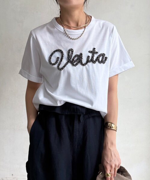 DouDou（ドゥドゥ） tシャツ 半袖 「WEB限定」フリンジコードロゴTEE 