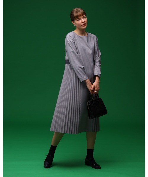 「Kelen」 長袖ワンピース M ライトグレー レディース_画像4