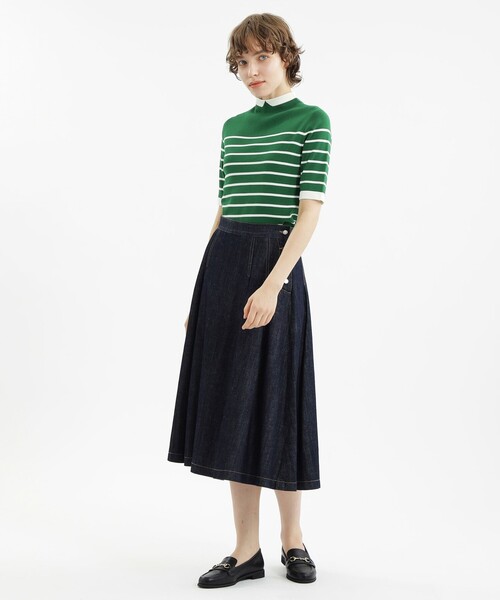「MACKINTOSH PHILOSOPHY」 半袖ニット 36 パープル レディース_画像8