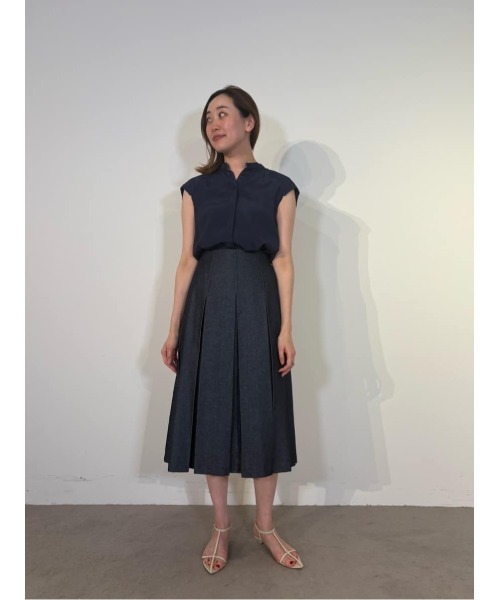 「COLUMN」 プリーツスカート 36 グレー レディース_画像8