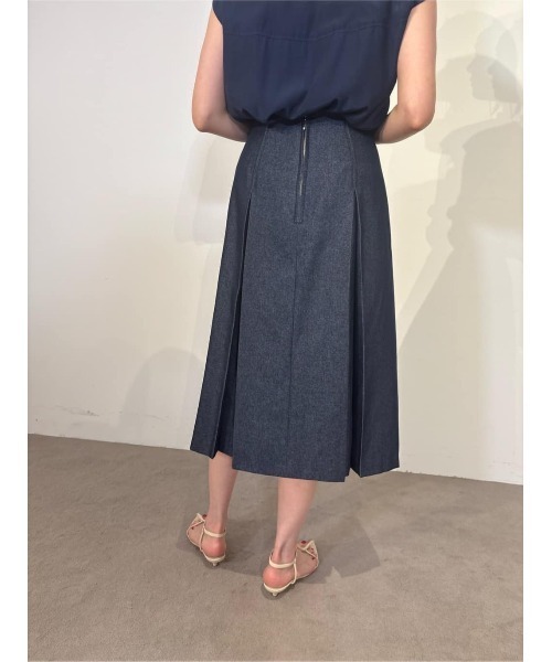 「COLUMN」 プリーツスカート 36 グレー レディース_画像9
