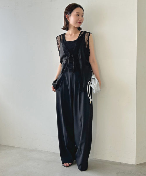 SLOBE IENA（スローブイエナ） ベスト ジレ レースサテンジレ