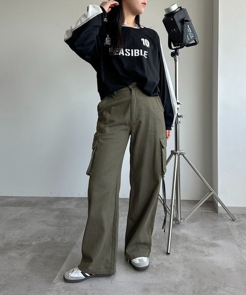 「apres jour mignon」 カーゴパンツ X-LARGE カーキ レディース_画像7