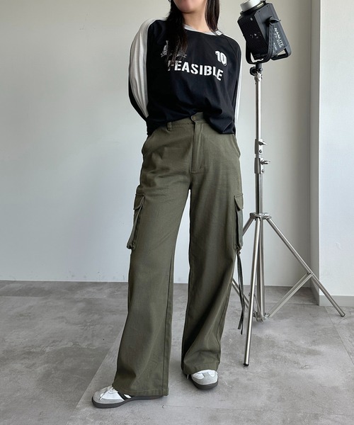 「apres jour mignon」 カーゴパンツ X-LARGE カーキ レディース_画像8