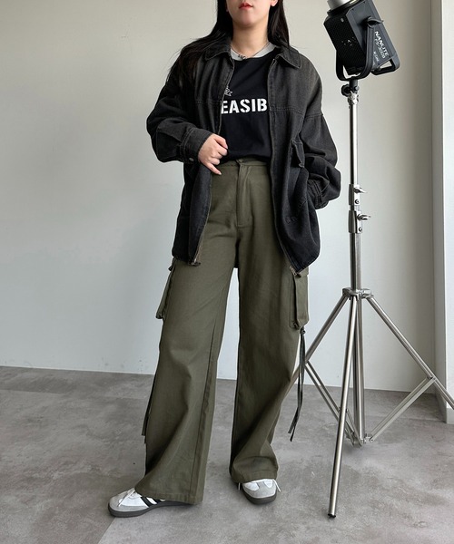 「apres jour mignon」 カーゴパンツ X-LARGE カーキ レディース_画像9