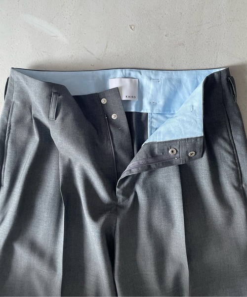 KAIKO（カイコー） ワイドパンツ スラックス KAIKO Wool wide slacks