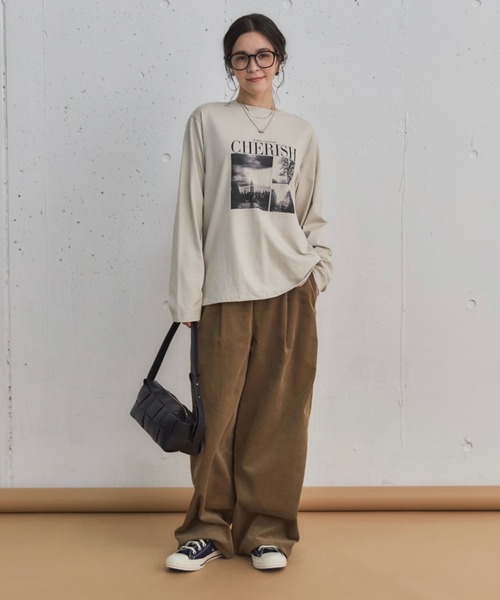 「DOUX ARCHIVES」 長袖カットソー 38 チャコールグレー レディース_画像5