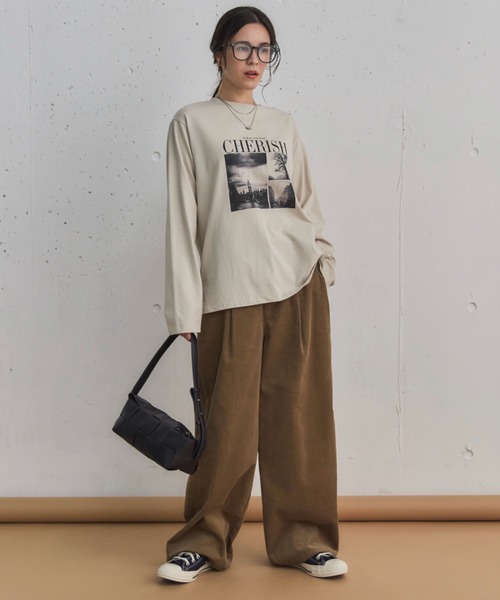 「DOUX ARCHIVES」 長袖カットソー 38 チャコールグレー レディース_画像7