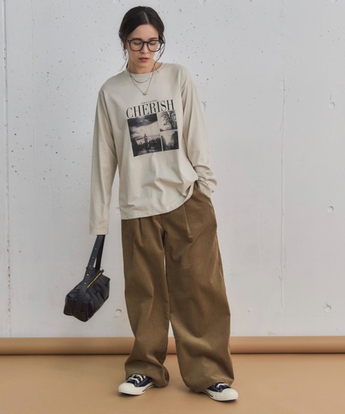 「DOUX ARCHIVES」 長袖カットソー 38 チャコールグレー レディース_画像8