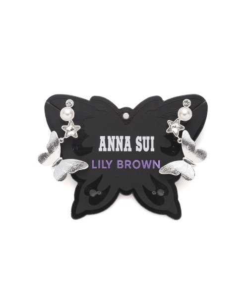 ミハエルネグリンのバレッタ ANNA SUIのピアス付き　ゆめかわ ANNA SUI（アナスイ） ピアス 「LILY BROWN×ANNA SUI」バタフライ
