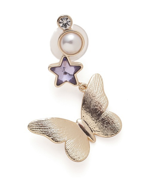 ANNA SUI（アナスイ） ピアス 「LILY BROWN×ANNA SUI」バタフライ