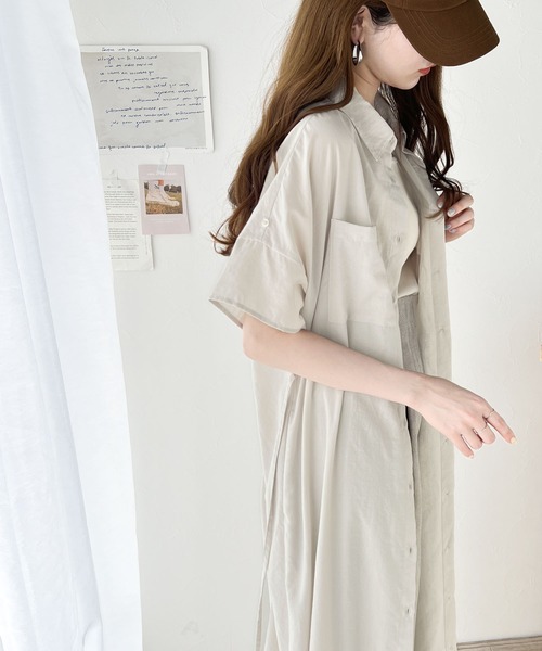 「classicalelf」 シャツワンピース MEDIUM ベージュ レディース_画像5