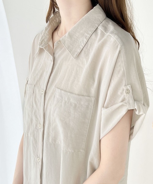「classicalelf」 シャツワンピース MEDIUM ベージュ レディース_画像9