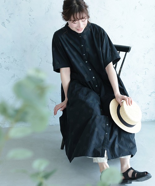 soulberry（ソウルベリー） シャツワンピース 大人にも馴染むドットの